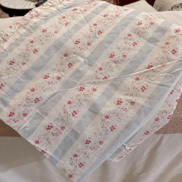 Rachel Ashwell SIMPLY SHABBY CHIC DITSY DAISY FLORAL STRIPE Balloon Shade - Picture 4 of 8